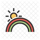 Rainbow Color Sun Icon