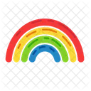 Rainbow Kids Playful Icon