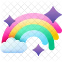 Rainbow Weather Cloud Icon