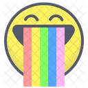 Rainbow Emot Face Icon