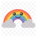 Rainbow Rainbow Face Cloud Design Icon