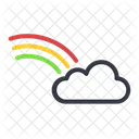 Rainbow Cloud Color Icon