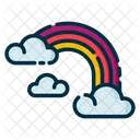 Rainbow Sky Cloud Icon