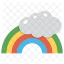 Rainbow Colorful Cloud Icon