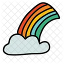 Rainbow Colour Cloud Icon