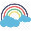 Rainbow Semicircle Sunrays Icon