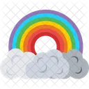 Rainbow Rain Nature Icon