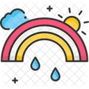 A Rainbow Rainbow Cloud Icon