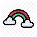 Rainbow Clouds Nature Icon