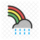 Rainbow Cloud Rain Icon