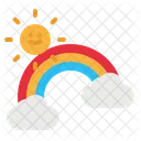 Rainbow Sun Weather Icon