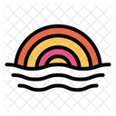 Sea Ocean Rainbow Icon