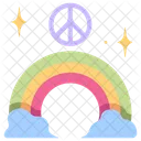 Rainbow Peace Sky Icon