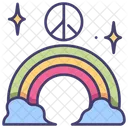 Rainbow Peace Sky Icon