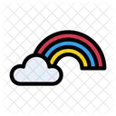 Rainbow Cloud Nature Icon