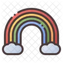 Rainbow Cloud Atmosheric Icon