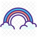 Rainbow Sun Cloud Icon