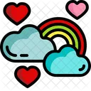 Rainbow Valentines Day Loving Icon
