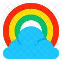 Rainbow Cloud Atmospheric Icon