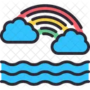 Rainbow Ocean Wave Wave Icon