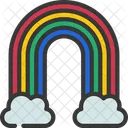 Rainbow Clouds Nature Icon