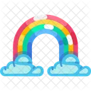 Rainbow Cloud Colourful Icon