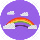 Rainbow Bow Clouds Icon