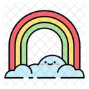 Rainbow Cloud Nature Icon