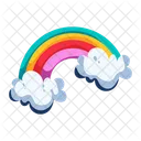 Rainbow Rainbow Clouds Rainbow Sky Icon