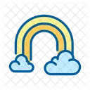 Rainbow and clouds  Icon