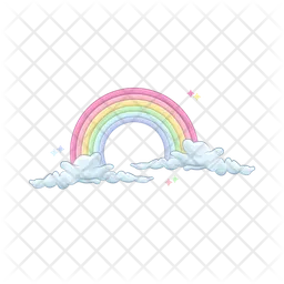Rainbow cloud  Icon