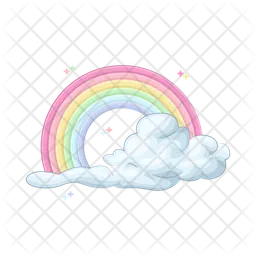 Rainbow cloud  Icon