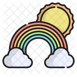 Rainbow cloud  Icon