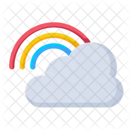 Rainbow Cloud  Icon