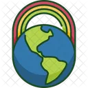 Rainbow Earth  Icon