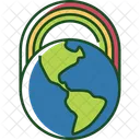 Rainbow Earth Rainbow World Icon