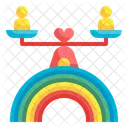 Rainbow Equality Scale Icon