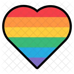 Rainbow Heart  Icon