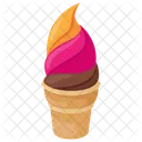 Rainbow Cream Cone Icon