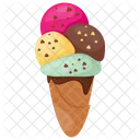 Rainbow Cream Cone Icon