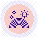 Rainbow Line Icon Icon
