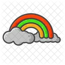 Rainbow Weather Cloud Icon