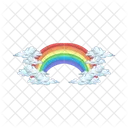 Rainbow Weather Cloud Icon