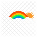 Sunny Rainbow Weather Rain Icon