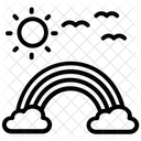 Rainbow Sky Rainbow Weather Element Icon
