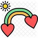 Rainbow Weather Cloud Icon