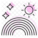Rainbow Color Shadow Thinline Icon Icon