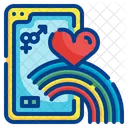 Rainbow Interface Smartphone Lgbt Icon