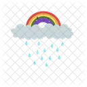 Rainbow Rainy Nature Sky Icon