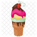 Rainbow Sherbet Cone Icon